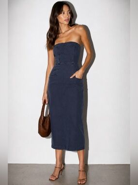 Young Fabulous & Broke | Dresses | Yfb Denim Midi Dress